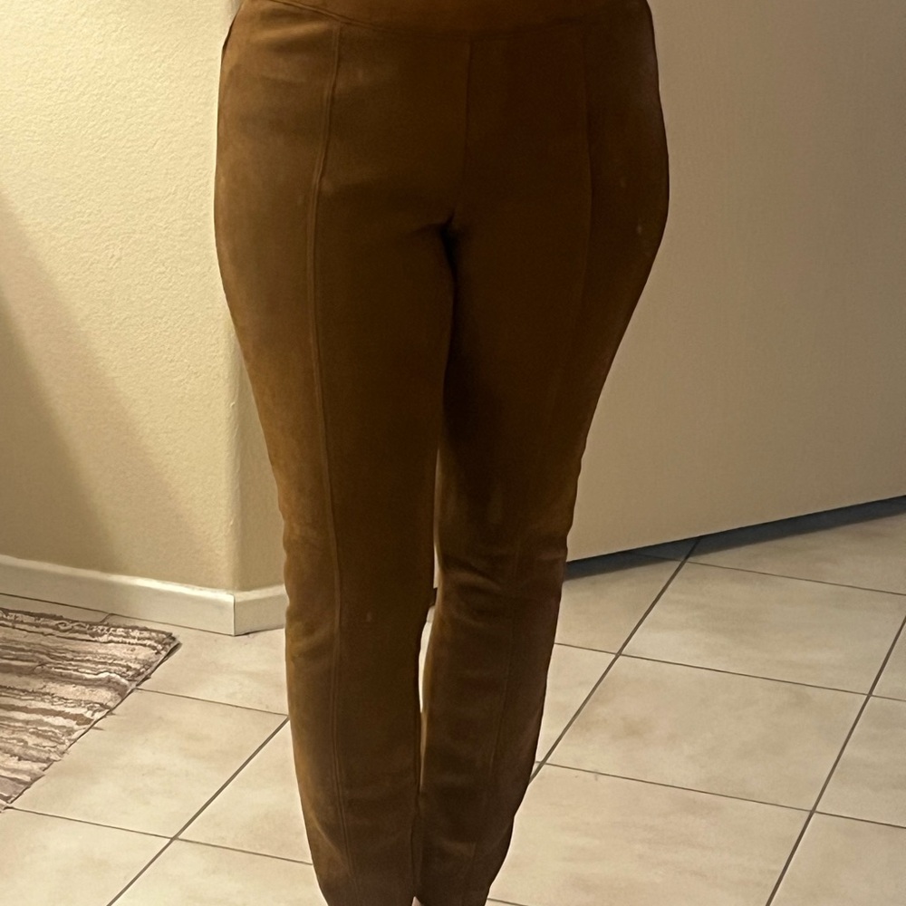 Old Navy Slim Suede-Look Brown Pants